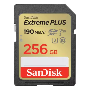 WESTERN DIGITAL Extreme PLUS 256 GB SDHC mälukaart 190 MB/s 130 MB/s UHS-I Class 10 U3 V30