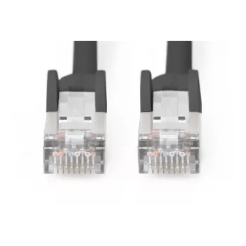 DIGITUS paigakaabel - CAT6 - S/FTP - kaitsemuhviga - 2 m - must