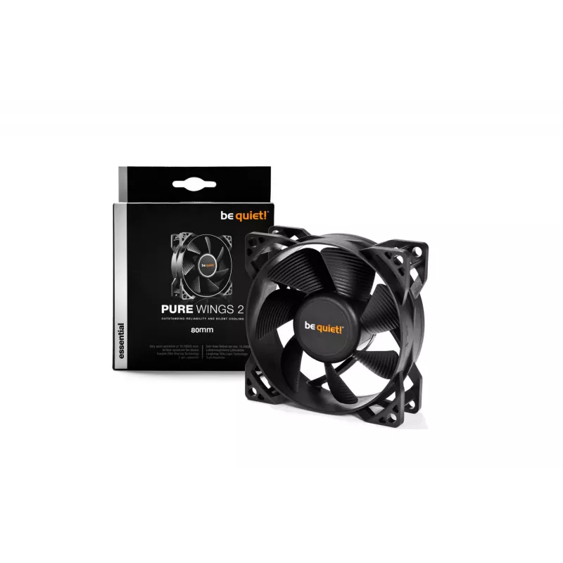 be quiet PURE WINGS 2, 80mm arvutikorpuse ventilaator 8 cm Must