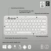 Kompaktne miniklaviatuur Logitech Pebble Keys 2 K380s — RF-juhtmevaba + Bluetooth, QWERTY US International, valge