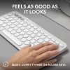 Kompaktne miniklaviatuur Logitech Pebble Keys 2 K380s — RF-juhtmevaba + Bluetooth, QWERTY US International, valge