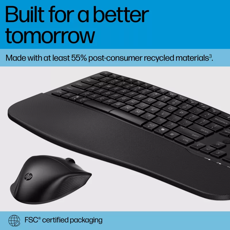 HP 685 Comfort Dual-Mode klaviatuuri ja hiire komplekt, juhtmevaba Bluetooth, täissuuruses