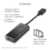 HP USB-C HDMI-le 2.0 Must laius 111,2 mm sügavus 44,2 mm kõrgus 17,1 mm