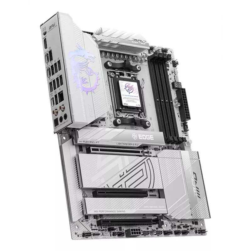 Emaplaat MSI MPG X870E EDGE TI WIFI, AMD X870E kiibistik, pesa AM5, ATX, DDR5, 4×DIMM, Wi‑Fi 7, 5Gb LAN, 4×M.2