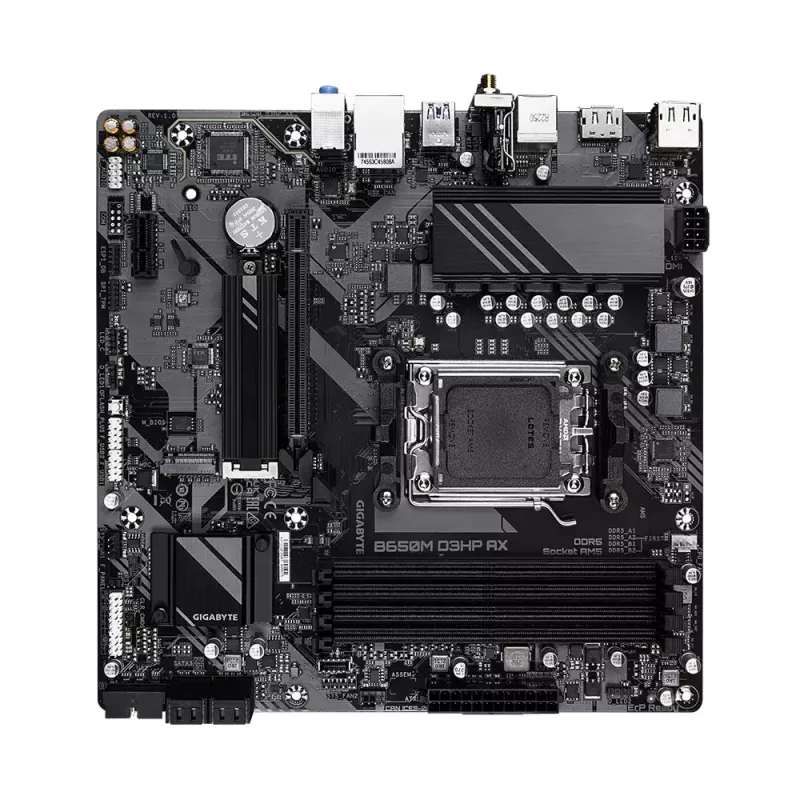 Emaplaat GIGABYTE B650M D3HP AX Micro ATX, AMD AM5, B650, 4x DDR5 DIMM, 256 GB, Wi‑Fi, 2.5Gb LAN