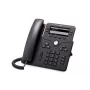 Cisco IP-telefon 6851 — 4-real püsivara Wi‑Fi VoIP-telefon, 3,5-tolline 396×162 monokroomne ekraan, Gigabit Ethernet, PoE, Bluetooth, juhtmega telefonitoru, must
