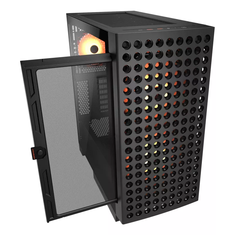COUGAR Midi Tower korpus, Airface ECO, ARGB, must