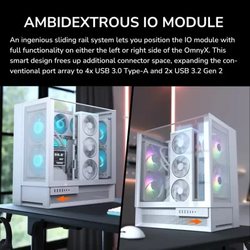 COUGAR Midi Tower korpus OmnyX, ARGB, must