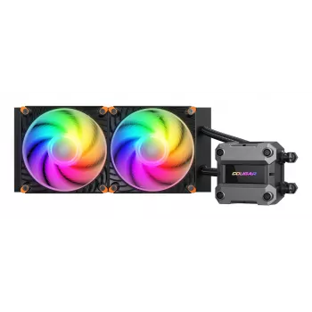 COUGAR CPU vesijahutus Poseidon Ultra 240, ARGB, must, All-in-one vedelikjahuti, 12 cm, 500 RPM, 2200 RPM, must