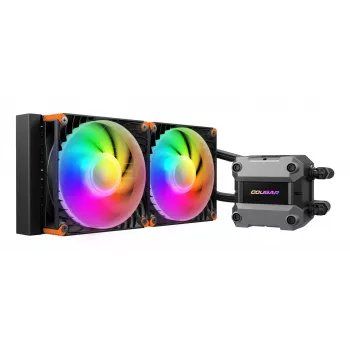 COUGAR CPU vesijahutus Poseidon Ultra 240, ARGB, must, All-in-one vedelikjahuti, 12 cm, 500 RPM, 2200 RPM, must