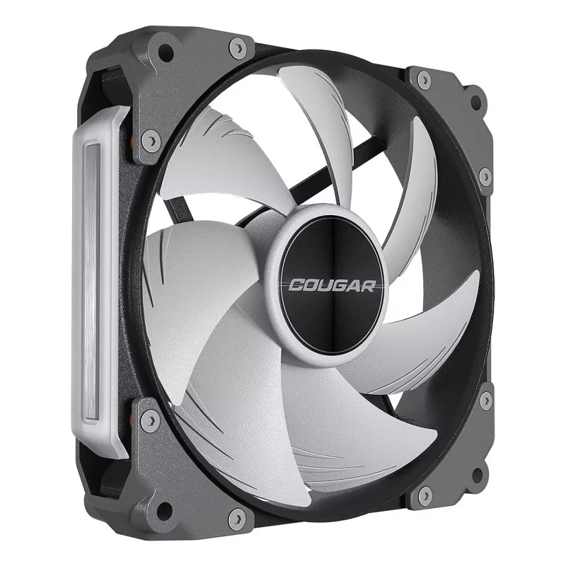 COUGAR Apolar 120 ARGB korpusventilaator, must, 12 cm - 120mm ARGB ventilaator hüdrodünaamilise laagriga, kiirvabastusega aheldamine ja Q-Stop summutussüsteem.