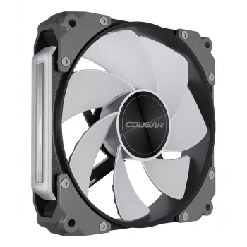 COUGAR korpuse ventilaator Apolar 120 ARGB, Reverse Blade, must, Ventilaatorimoodul, Must, 3-pin + 4-pin, 1 ventilaator(it), 75,38 cfm, 37,1 dB