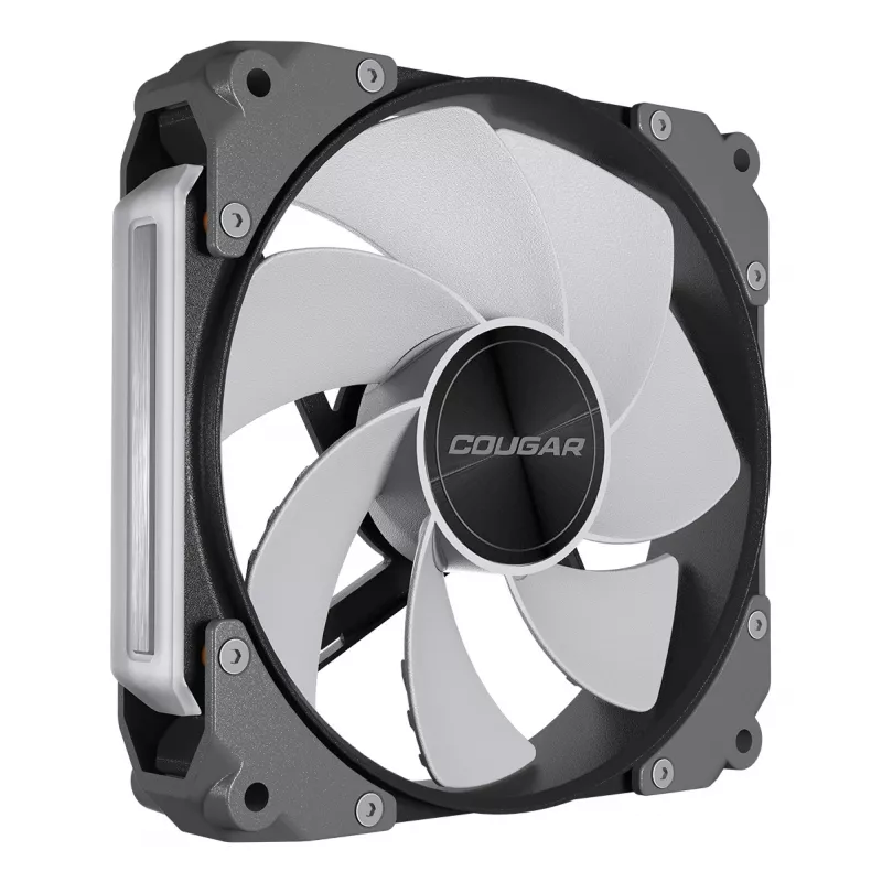 COUGAR korpuse ventilaator Apolar 120 ARGB, Reverse Blade, must, Ventilaatorimoodul, Must, 3-pin + 4-pin, 1 ventilaator(it), 75,38 cfm, 37,1 dB
