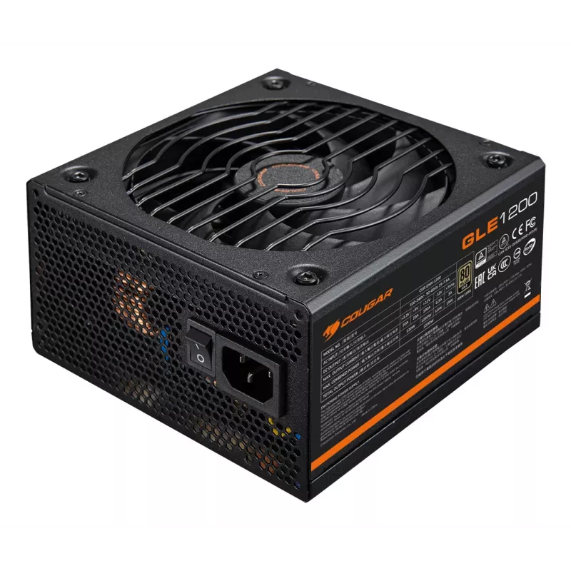 COUGAR toiteplokk GLE 1000W ATX3.1 / 80 Plus Gold, 1000 W, 100 - 240 V, 50/60 Hz, 15-7.5 A, 120 W, 1000 W