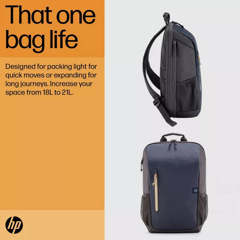 HP Travel 18-liitrine 15.6 raudhalli sülearvuti seljakott