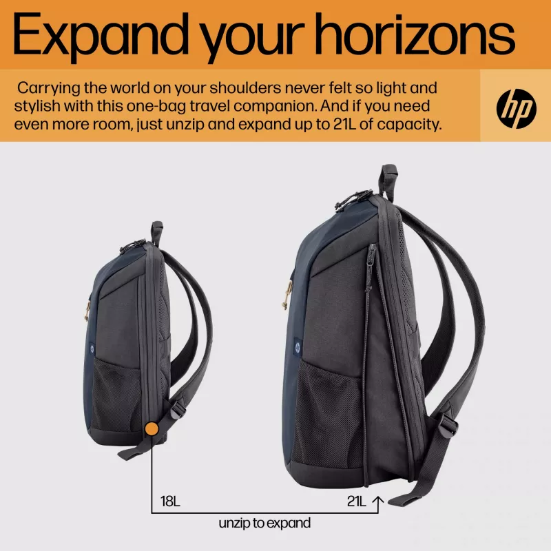 HP Travel 18-liitrine 15.6 raudhalli sülearvuti seljakott