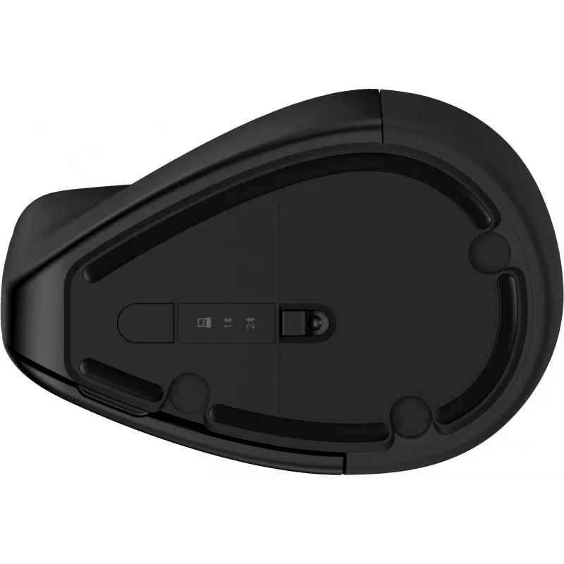 HP 920 Ergonoomiline juhtmevaba hiir, paremakäeline, vertikaalse disainiga, Bluetooth + USB Type-A, 4000 DPI, must
