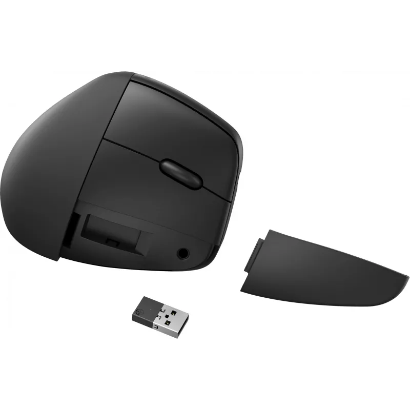 HP 920 Ergonoomiline juhtmevaba hiir, paremakäeline, vertikaalse disainiga, Bluetooth + USB Type-A, 4000 DPI, must