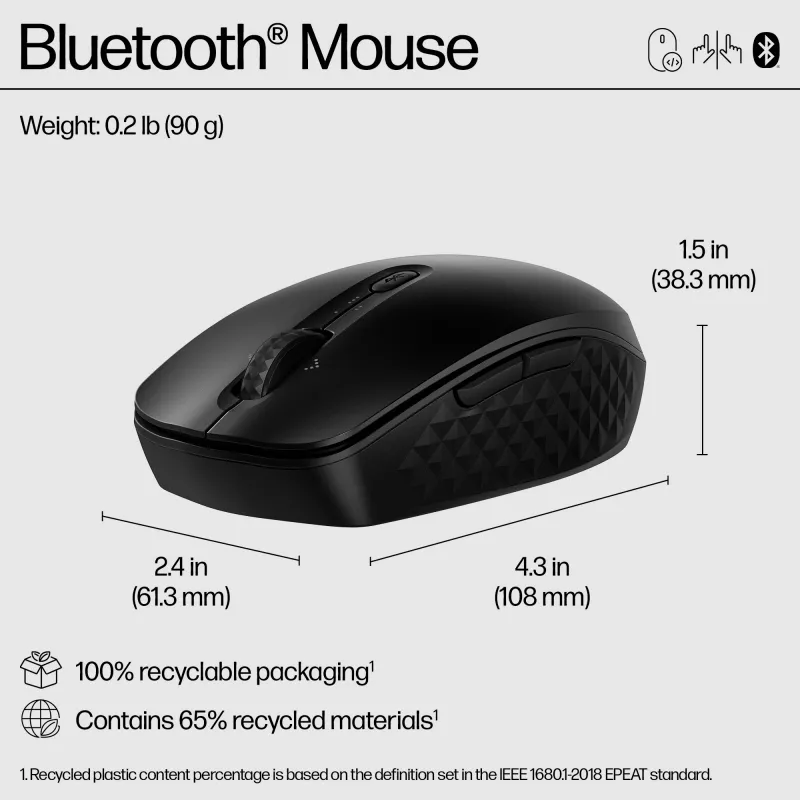 HP 420 programmeeritav Bluetooth-hiir, kahekäeline, Bluetooth, 4000 DPI, must