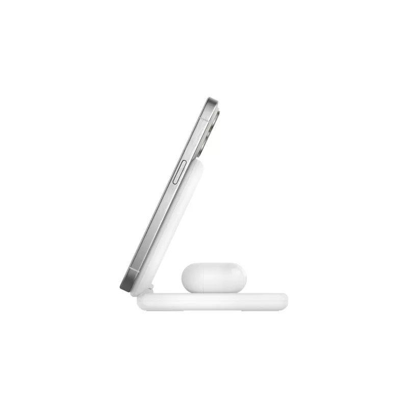 BELKIN Boostcharge Qi2 15 W magnetiline 2-in-1 alus – valge