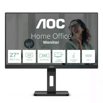 AOC Q27P3CV arvutimonitor 68,6 cm (27 tolli) 2560 x 1440 pikslit Quad HD LED must