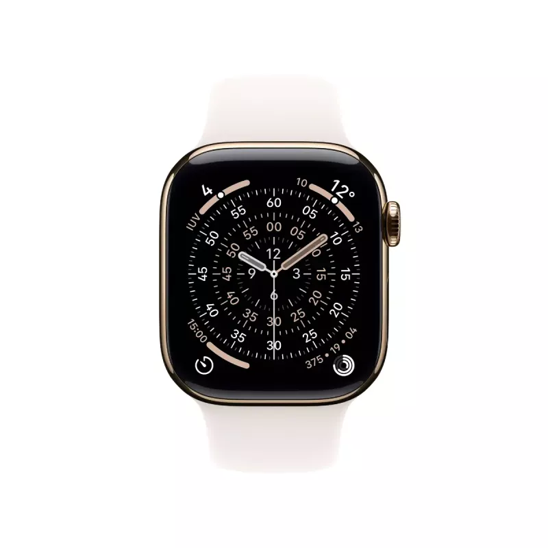 APPLE Watch Series 11 GPS + Cellular 46mm Gold Titanium korpus koos heleroosa spordirihmaga - M/L