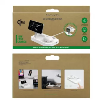 Wireless Charger 4smarts Qi2 Universal Valge Fast Charging Indoor AC 12V