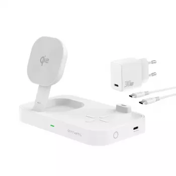 Wireless Charger 4smarts Qi2 Universal Valge Fast Charging Indoor AC 12V