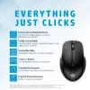 HP 430 mitme seadme juhtmevaba hiir, kahekäeline, optiline, RF-juhtmevaba + Bluetooth, 1200 DPI, must