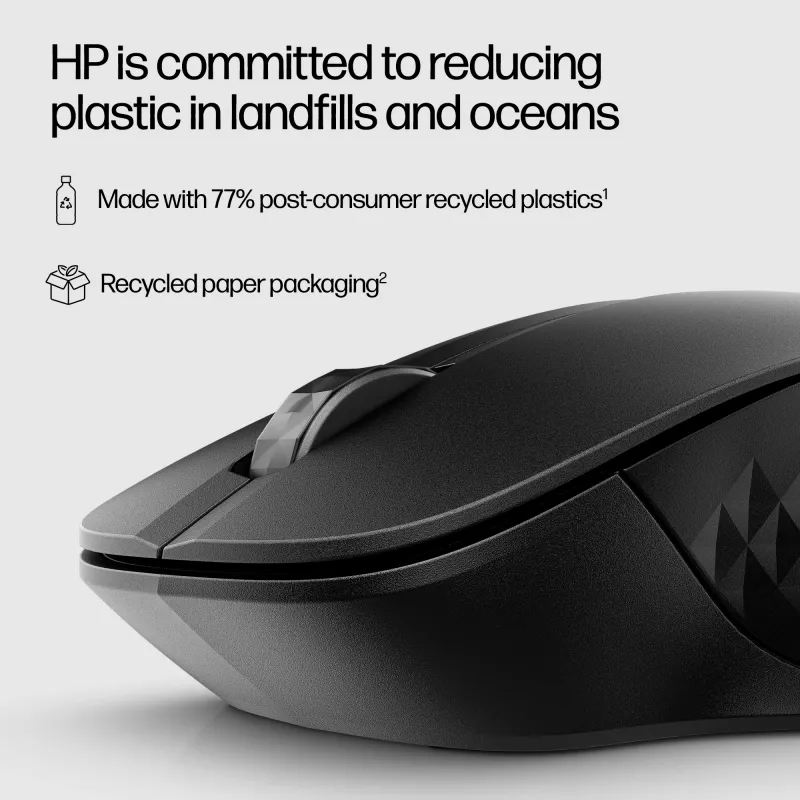 HP 430 mitme seadme juhtmevaba hiir, kahekäeline, optiline, RF-juhtmevaba + Bluetooth, 1200 DPI, must