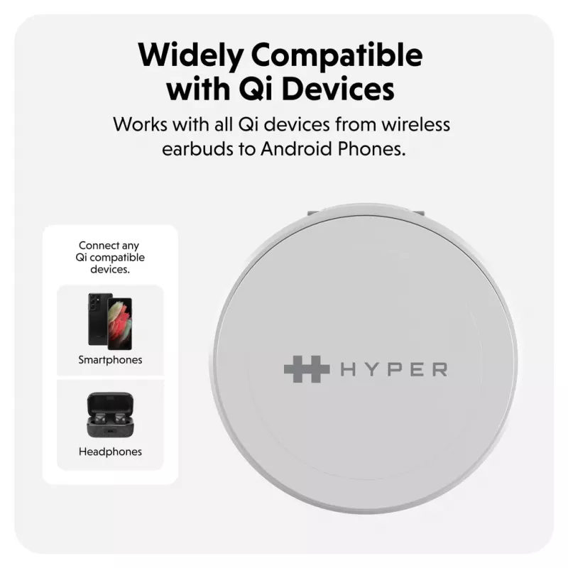 Targus HJ3310WHGL mobiilseadme laadija Kõrvaklapid, Nutitelefon, Nutikell Valge USB Juhtmevaba laadimine Kiirlaadimine Toas
