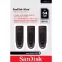 WESTERN DIGITAL Sandisk Cruzer Ultra – 64 GB USB-mälupulk – USB 3.0 – must – 3 tk pakk
