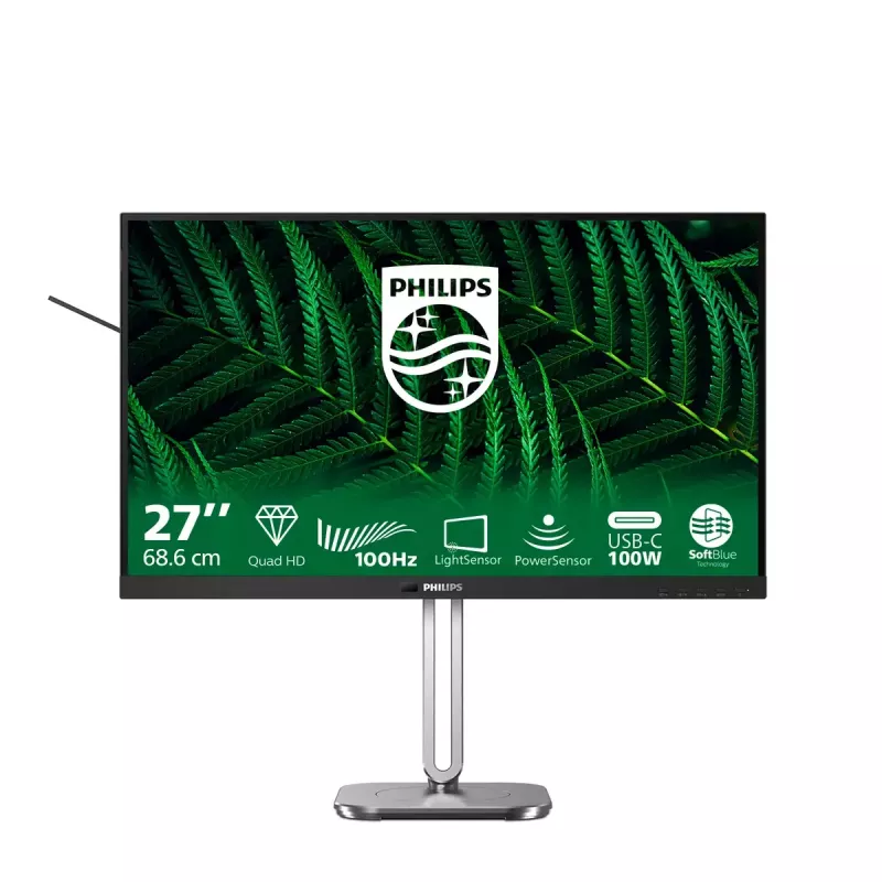 Philips 5000 seeria 27B2G5601/00 arvutimonitor 68,6 cm (27 tolli) 2560 x 1440 pikslit Quad HD LCD must