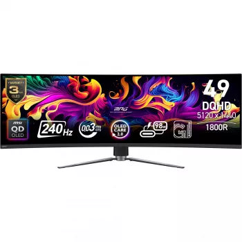 MSI MPG 491CQPXDE QD-OLED arvutimonitor 124,5 cm (49 tolli) 5120 x 1440 pikslit Dual QHD Must
