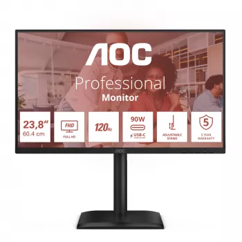 AOC E4 24E4CV arvutimonitor 60,5 cm (23,8 tolli) 1920 x 1080 pikslit Full HD LED must