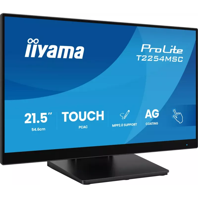 iiyama T2254MSC-B2AG arvutimonitor 54,6 cm (21,5 tolli) 1920 x 1080 pikslit Full HD LED puuteekraaniga must