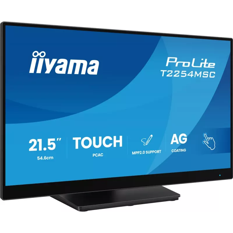 iiyama T2254MSC-B2AG arvutimonitor 54,6 cm (21,5 tolli) 1920 x 1080 pikslit Full HD LED puuteekraaniga must
