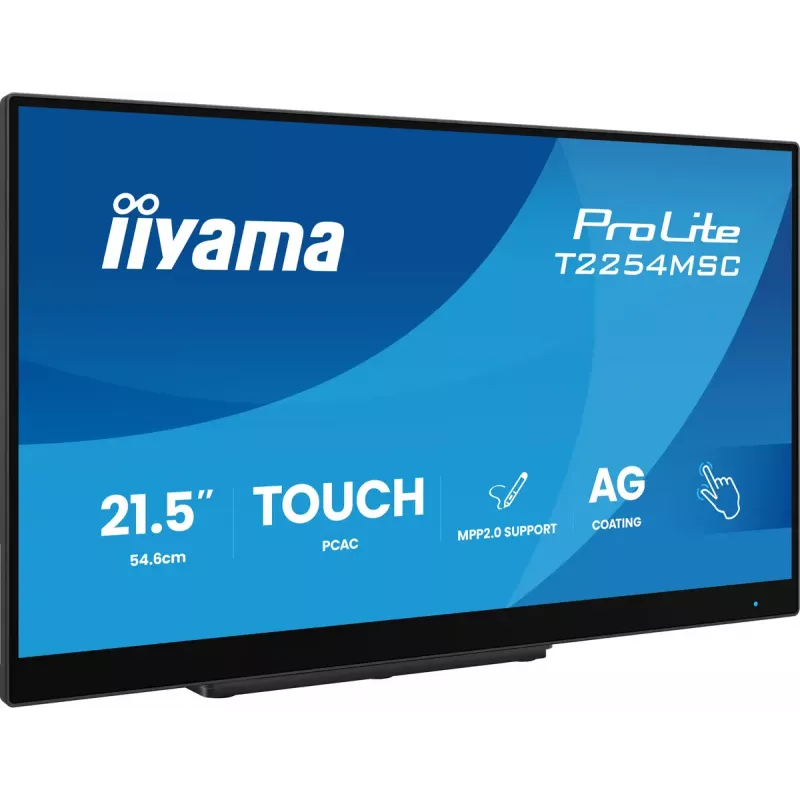 iiyama T2254MSC-B2AG arvutimonitor 54,6 cm (21,5 tolli) 1920 x 1080 pikslit Full HD LED puuteekraaniga must