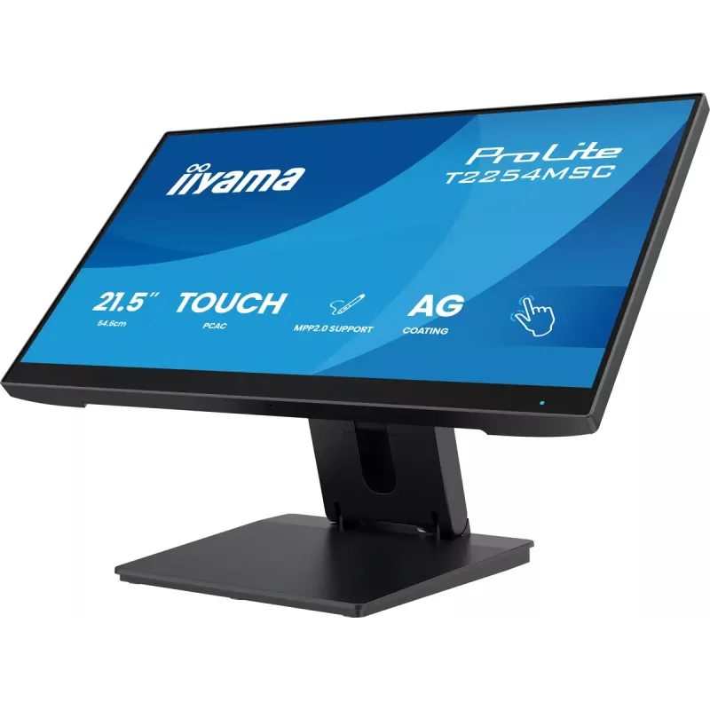 iiyama T2254MSC-B2AG arvutimonitor 54,6 cm (21,5 tolli) 1920 x 1080 pikslit Full HD LED puuteekraaniga must