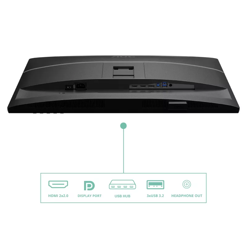AOC Q27P4U arvutimonitor 68,6 cm (27 tolli) 2560 x 1440 pikslit Wide Quad HD must