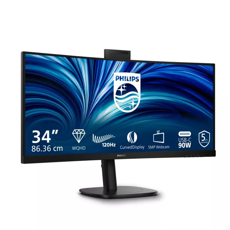 Philips 3000 seeria 34B2U3600CH/00 arvutimonitor 86,4 cm (34 tolli) 3440 x 1440 pikslit Wide Quad HD LCD must