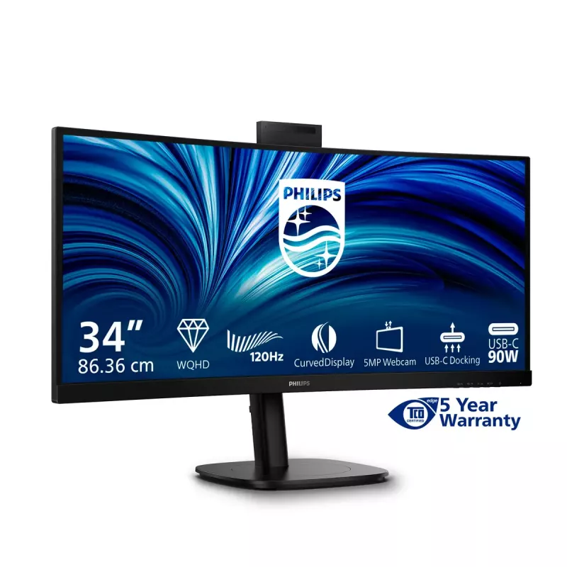 Philips 3000 seeria 34B2U3600CH/00 arvutimonitor 86,4 cm (34 tolli) 3440 x 1440 pikslit Wide Quad HD LCD must
