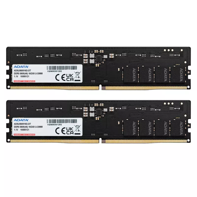 ADATA AD5U560032G-DT mälumoodul 64 GB 2 x 32 GB DDR5 288-kontaktiga DIMM