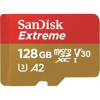 WESTERN DIGITAL Extreme microSDXC 128GB SD-adapter kaameratele ja droonidele 170MB/s 80MB/s A2 C10 V30 UHS-I U3