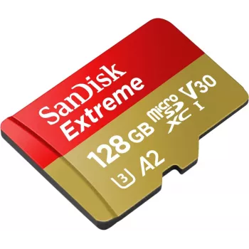 WESTERN DIGITAL Extreme microSDXC 128GB SD-adapter kaameratele ja droonidele 170MB/s 80MB/s A2 C10 V30 UHS-I U3