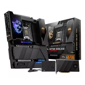 Emaplaat MSI MEG X870E GODLIKE — X870E kiibistik, AM5 pesa, ATX, DDR5 tugi