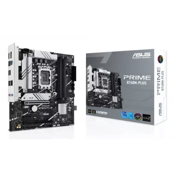 Emaplaat ASUS PRIME B760M-PLUS — Intel B760, LGA 1700, micro‑ATX, DDR5, 4 DIMM, 192 GB, 2,5Gb LAN, 2x M.2