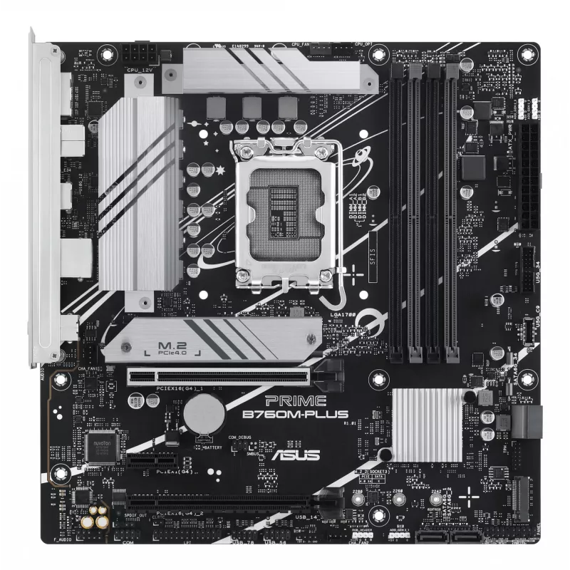 Emaplaat ASUS PRIME B760M-PLUS — Intel B760, LGA 1700, micro‑ATX, DDR5, 4 DIMM, 192 GB, 2,5Gb LAN, 2x M.2