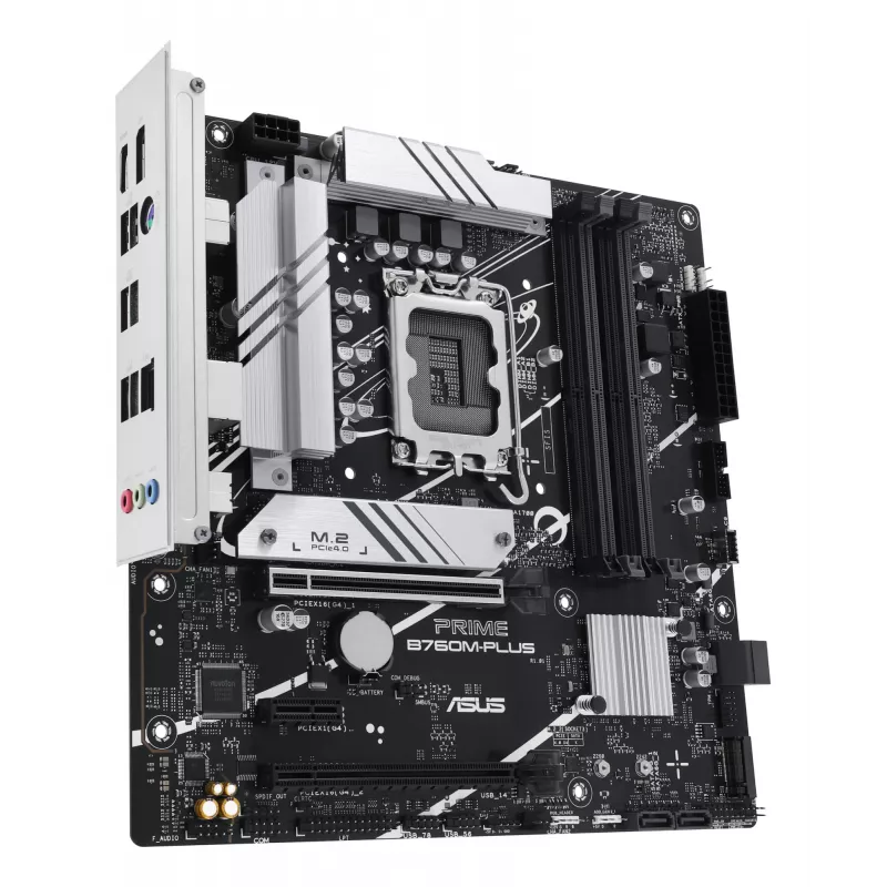 Emaplaat ASUS PRIME B760M-PLUS — Intel B760, LGA 1700, micro‑ATX, DDR5, 4 DIMM, 192 GB, 2,5Gb LAN, 2x M.2