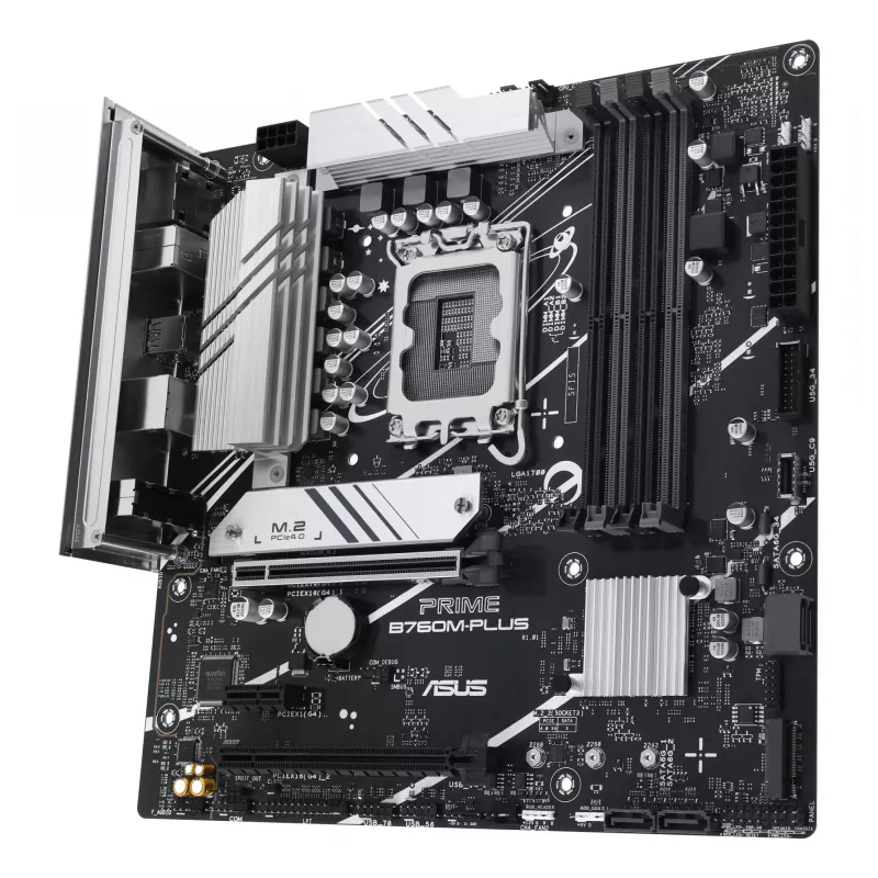 Emaplaat ASUS PRIME B760M-PLUS — Intel B760, LGA 1700, micro‑ATX, DDR5, 4 DIMM, 192 GB, 2,5Gb LAN, 2x M.2